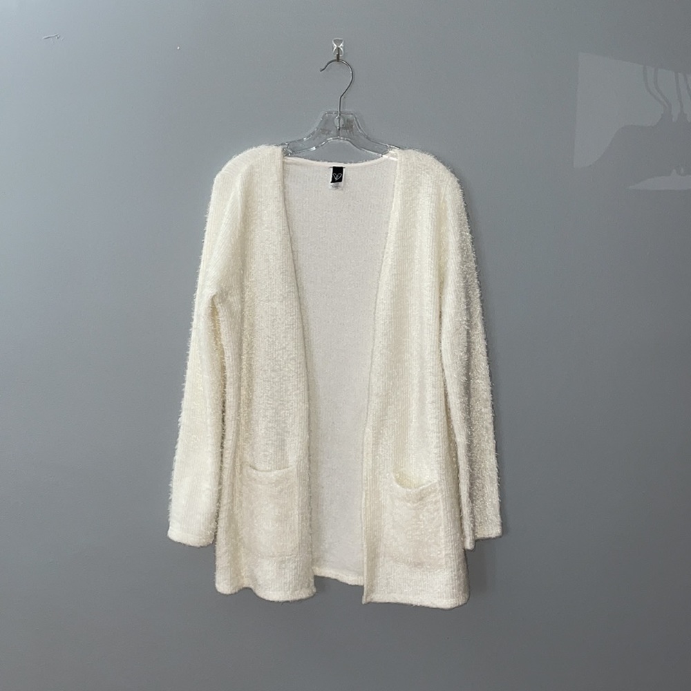 Ivory eyelash cardigan